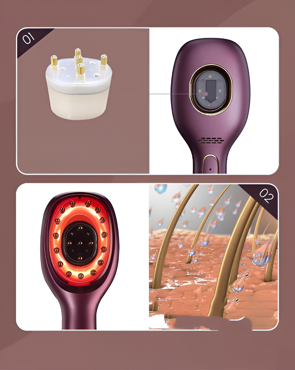 Red & Blue LED Hair Growth Comb – Hair Nourishing & Anti-Hair Loss Device